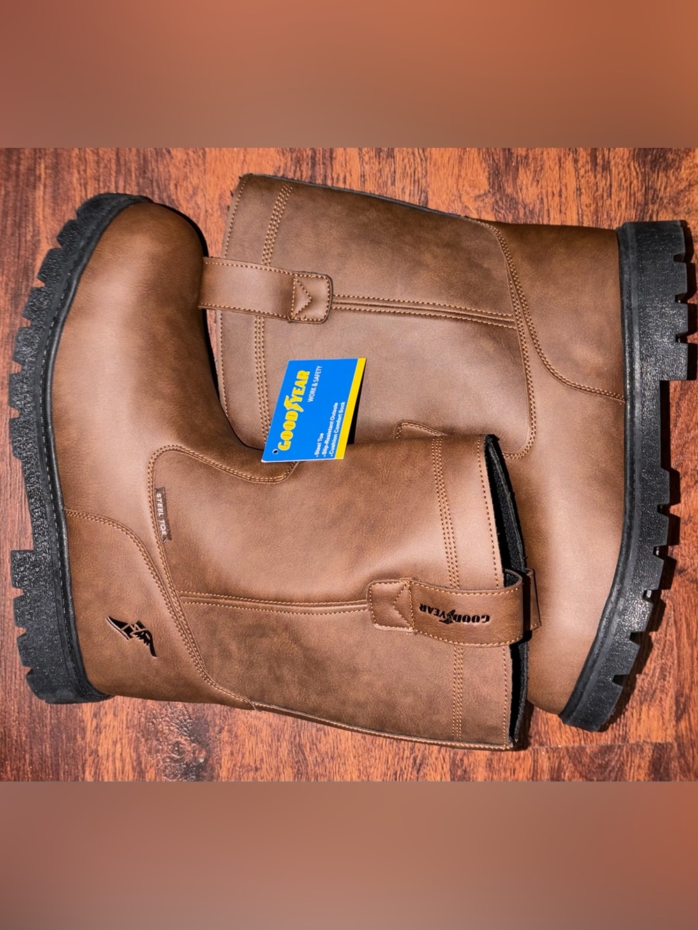 Steel toe boots size 10.5 men Good Year